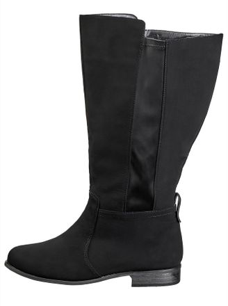 Sheego Weitschaftstiefel SHEEGO, Damen, Gr. 37, XXL-Schaft, schwarz, Polyester, Schuhe Weitschaftstiefel
