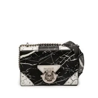 Balmain Pre-owned Cross Body Bags, female, Black, Size: ONE SIZE Pre-owned Printed Leather Crossbody Bag