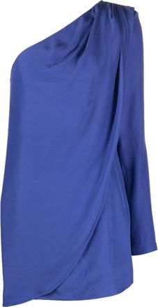 Gauge81 Oria single-sleeve silk minidress - women - Acetate/Silk/Cupro - 34 - Purple