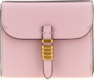 Pinko Saddle Wallet - Dames - Portefeuilles - Roze - ONE Size - Leer - Accessoires