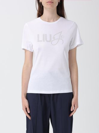 Liu Jo T-shirts in cotone con logo di strass