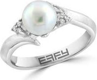 Effy Diamond & 7-8mm Freshwater Pearl Ring in White at Nordstrom Rack