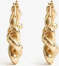 Yoj Knotted Maxi Hoops In Gold at Nordstrom