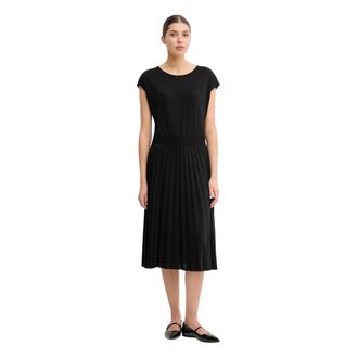 Marc O'Polo Jurk met kapmouwtjes - Dames - Casual kleedjes - Zwart - S - Polyester - Kleedjes