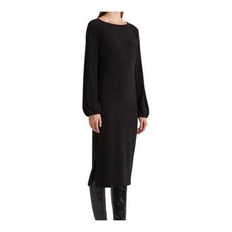Maliparmi Midi Dresses, female, Black, Size: M Tecno Jersey Dress