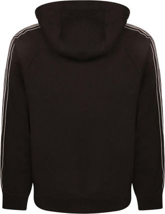Emporio Armani Logo Striped Hoodie - Black