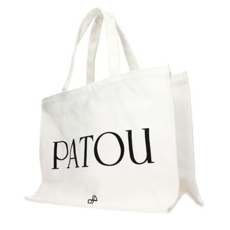 Patou Logo-Print Fabric Tote Bag - White