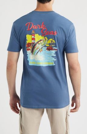 Dark Seas East Coast Water Logo Graphic T-Shirt in Blue Jean at Nordstrom, Size Xx-Large