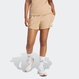 adidas Shorts ADIDAS SPORTSWEAR W SL FT SHO, Damen, Gr. XL, N-Gr, weiss (warm sandstone, wei&szlig;), Obermaterial: 70% Baumwolle, 30% Polyester, Hosen Shorts, loc