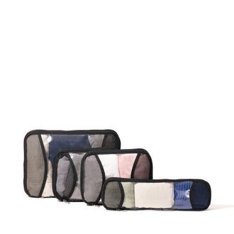 Baggallini Compression Packing Cube 4 Piece Set in Midnight Blossom Print at Nordstrom