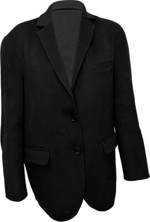 Anine Bing Quinn Blazer in Black Wool