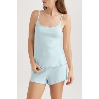 Tommy John Pointelle Rib Sleep Camisole in Blue/Green at Nordstrom, Size Xx-Large