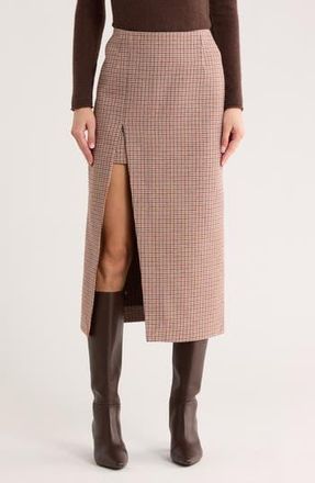 Maje Jaisa Leg Slit Midi Skrit in Camel at Nordstrom Rack, Size 2 (Fits Like 4-6 Us) / 38 Eu