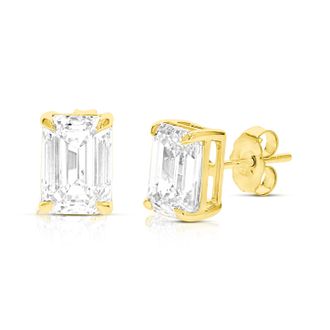 Vir Jewels 1.50 cttw Emerald Lab Grown Diamond Stud Earrings in 14K Gold With Push Backs For Women
