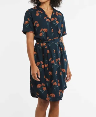 Bridge & Burn Sofia Shirt Dress In Blue Multi