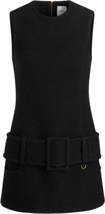Patou Waist Belted Mini Dress - Dames - Korte kleedjes - Zwart - L - Kleedjes