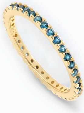 Mint & Lily September Birthstone Eternity Stacking Ring in 18K Gold Over Sterling Silver at Nordstrom, Size 6
