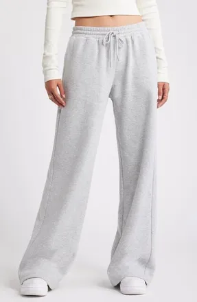 BP. Baggy Wide Leg Sweatpants in Grey Soft Heather at Nordstrom, Size X-Large