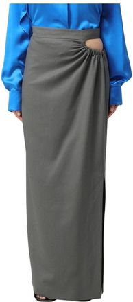 Max Mara Rokken, Dames, Grijs, M, Elegante Navona Rok voor Vrouwen