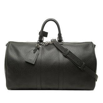 Louis Vuitton Black Leather Boston Bag Shoulder Bag (Pre-Owned)