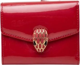 Bulgari Pre-owned Wallets, female, Red, Size: ONE SIZE Pre-owned Vintage Tri-fold Wallet