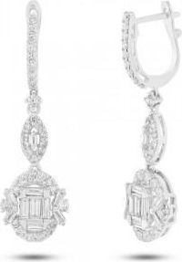 Allurez 1.51ct 18k White Gold Diamond Earrings