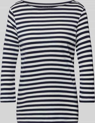 Christian Berg Longsleeve mit Rundhalsausschnitt und 3/4-Arm in Dunkelblau, Größe 36