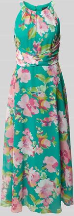 Adrianna Papell Cocktailkleid mit gelegten Falten in Gruen, Gr&ouml;&szlig;e 34