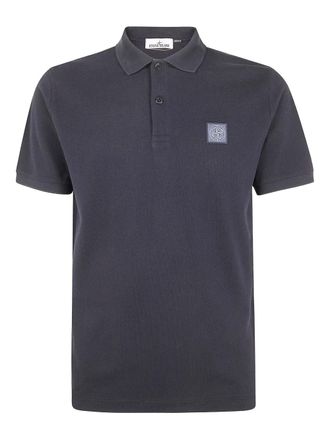 Stone Island Poloshirt met logopatch - Blauw