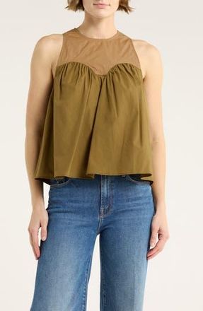 Ulla Johnson Kali Cotton Top in Sahara Color Block at Nordstrom Rack, Size 00