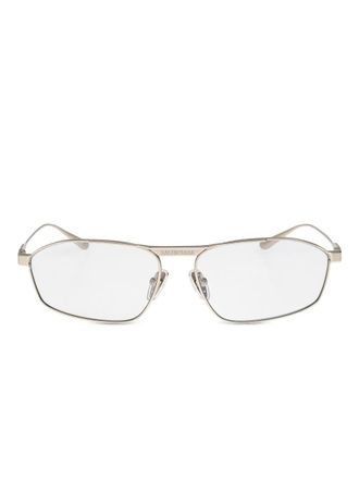 Balenciaga logo-engraved sunglasses - men - Metal - One Size - Silver