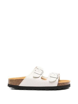 Woolrich Ledersandalen mit zwei B&auml;ndern