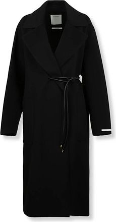 Sportmax Abate - Dames - Jas met riem - Zwart - M - Wol - Jassen