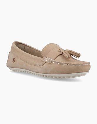 Sperry Top-Sider Womens Sperry Salvador Slip On Nubuck Womens Taupe Moccasins Shoes - Brown - Size: 4