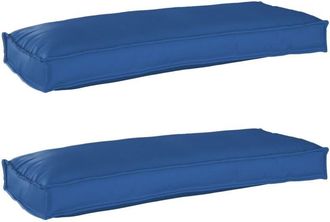 vidaXL Pallet Cushion Set 2 pcs Royal blue 100 x 40 x 8 cm Vidaxl