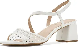 Life Stride Cheyenne Slingback Sandals Womens Dress Sandals White : 6.5 W (C), Faux Leather/Textile