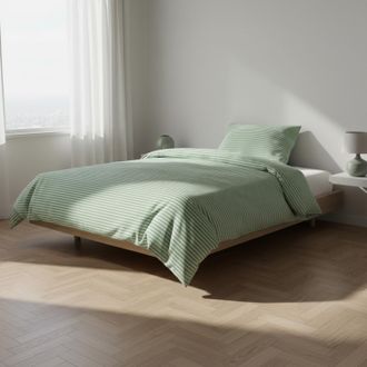 KASANOVA Parure copripiumino singolo righe verde Young