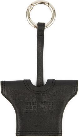 Maison Margiela Portachiavi in pelle e ciondolo borsa - Nero