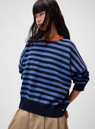 Twik Womens Oversized twin-stripe sweater