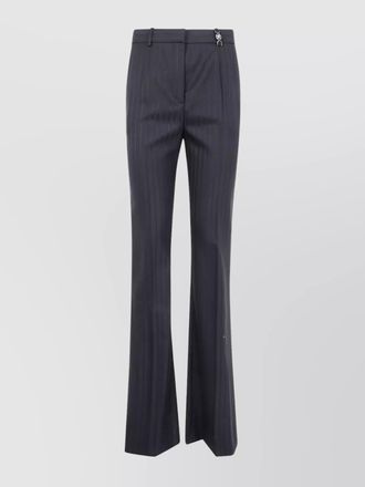 Versace virgin wool pinstriped flared trousers