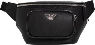 Emporio Armani Heuptas met logo - Heren - Heuptassen - Zwart - ONE Size - Leer - Tassen