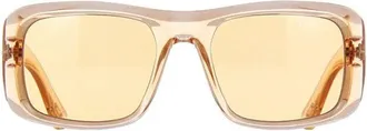 Tom Ford FT073145E Square Full Rim Orange Crystal Sunglasses - Orange