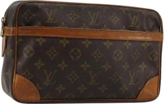 Louis Vuitton Pre-owned Clutches, female, Brown, Size: ONE SIZE Pre-owned Monogram Canvas Clutch