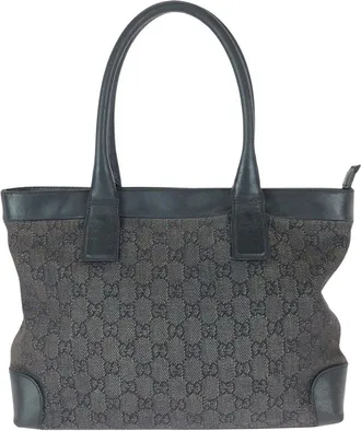 Gucci Black Gg Canvas Tote (Authentic Pre-Loved)