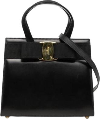 Ferragamo Pre-owned Handbag (Shoulder Bag) - Dames - Vintage Handtas - Zwart - ONE Size - Leer - Vintage