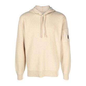 C.P. Company Hoodies, male, Beige, Size: 3XL Stylish Cardigan for a Trendy Look