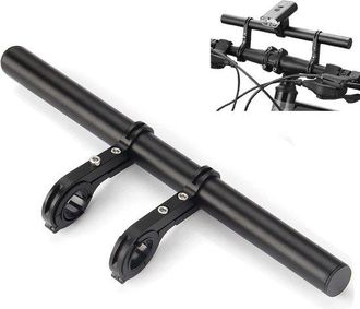 OEM Extensi&oacute;n De Manillar Para Bicicleta, 30 Cm, F&aacute;cil De Instalar, Manillar Doble Multifuncional Para Bicicleta, Extensi&oacute;n De Cuadro, Negro