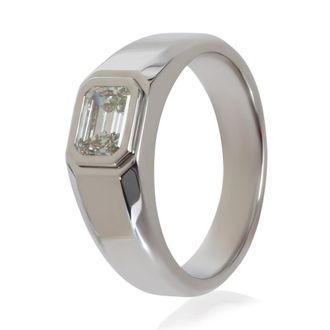 Tiffany & Co. Pre-Owned Tiffany & Co. 1.04 ct Emerald Diamond Charles Tiffany Mens Engagement Ring