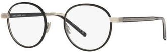 Saint Laurent 49mm Round optical glasses in Black at Nordstrom