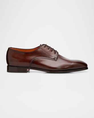 Santoni Men & apos;s Leather Derby Shoes